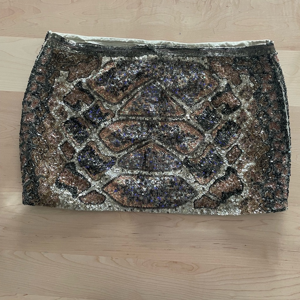 All Saints Hand Embellished Beaded Skirt